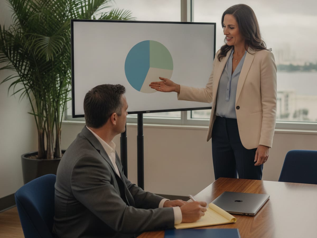 Financial planner discussing a coordinated wealth management strategy with a client